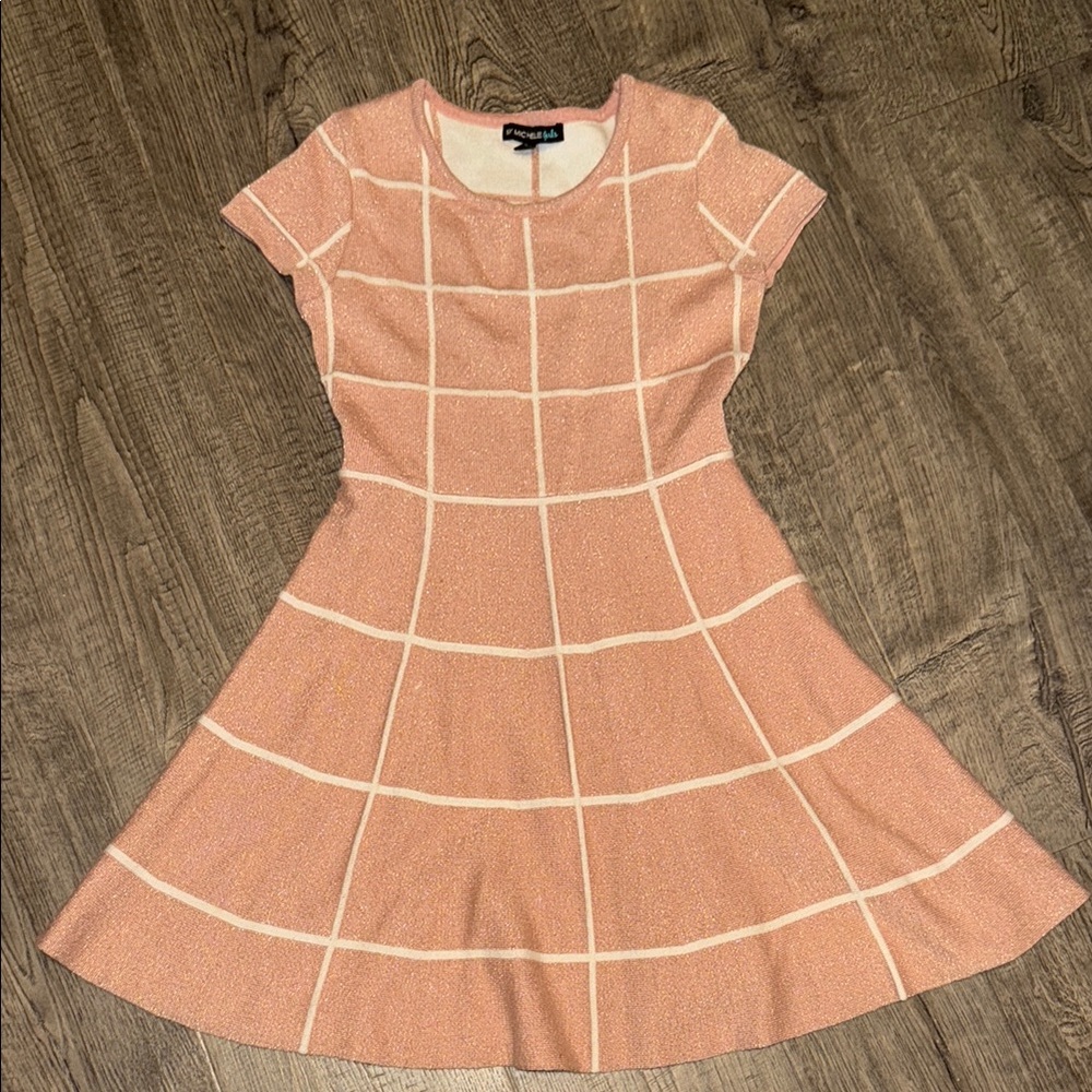 Maggy London Pink Grid Mini Dress